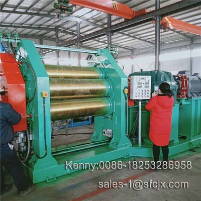 1200MM Rubber Sheet 3 Roll Calender , Calendering Process For Rubber